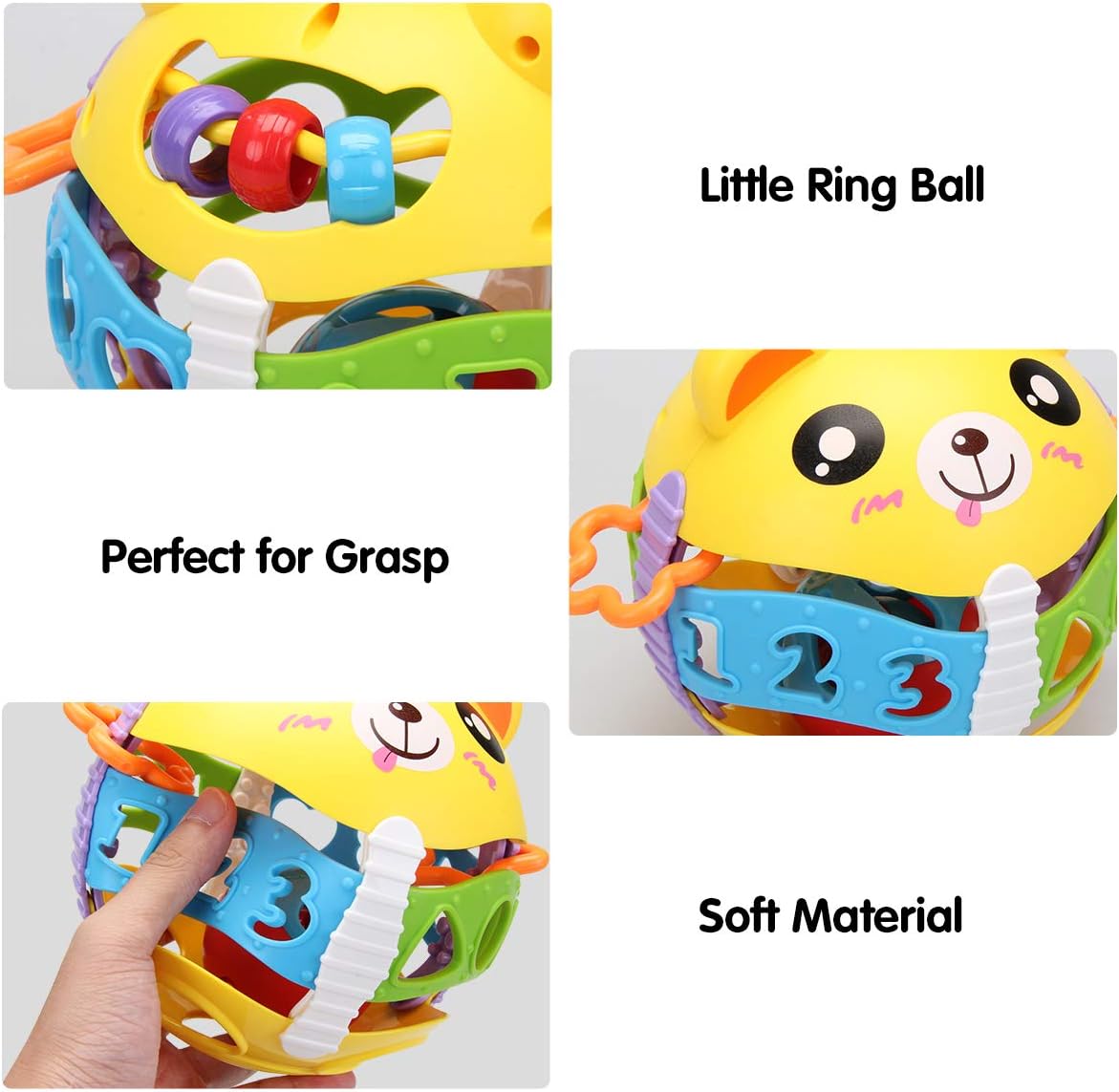 FS Oball Activity Ball for Fine Motor Training Gifts for 3 6 9 12 Months Newborn Baby