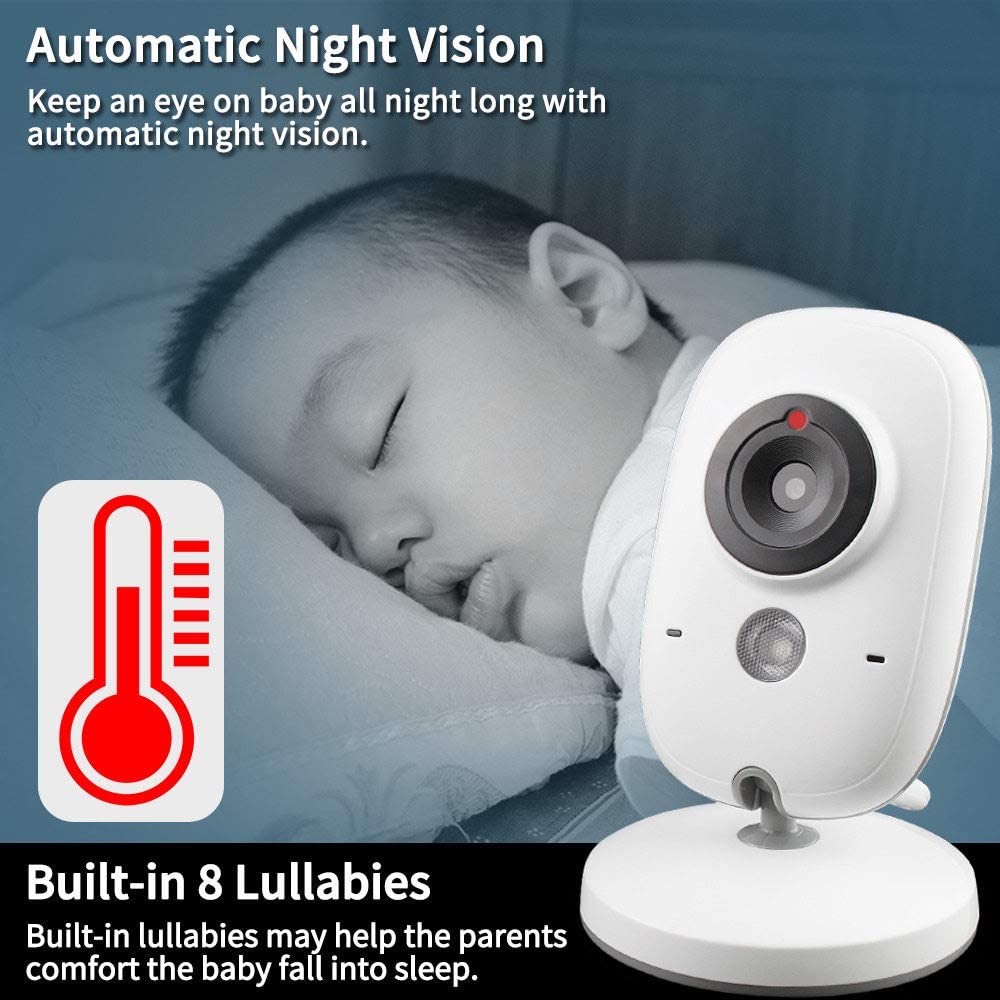 Vb603 Wireless Video Color Baby Monitor with 3.2Inches LCD 2 Way Audio Talk Night Vision Surveillance Security Camera Babysitter