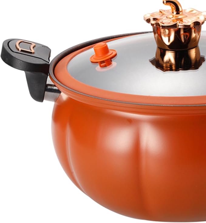 Micro Pressure Cooker, Plumpy Non stick Micro Pressure Pot, 3L Large Capacity Universal Multifunctional Micro Pressure Soup Pot with Glass Lid, Cooking Pot for Gas Stove (28cm)
