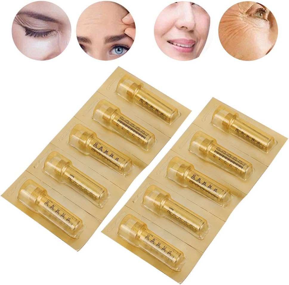 Ampoule Head, 10 Pcs 0.5ml Ampoule Heads for Anti-Aging Lifting Lip Hyaluronic Acid Pen Accessory