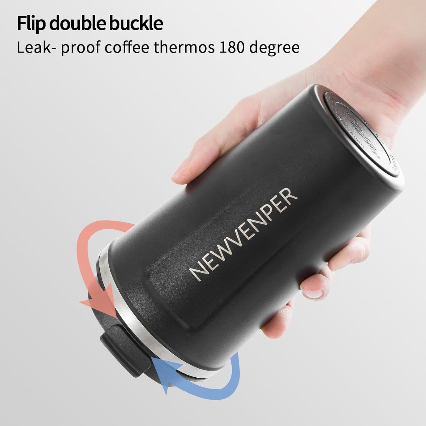 Stainless Steel Vacuum Insulated Travel Coffee Mug, Led Temperature Display Insulated Tumbler, Leak Proof with Lid Keeps Cold and Warm, Suitable for Coffee, Tea and Beer - 510ml