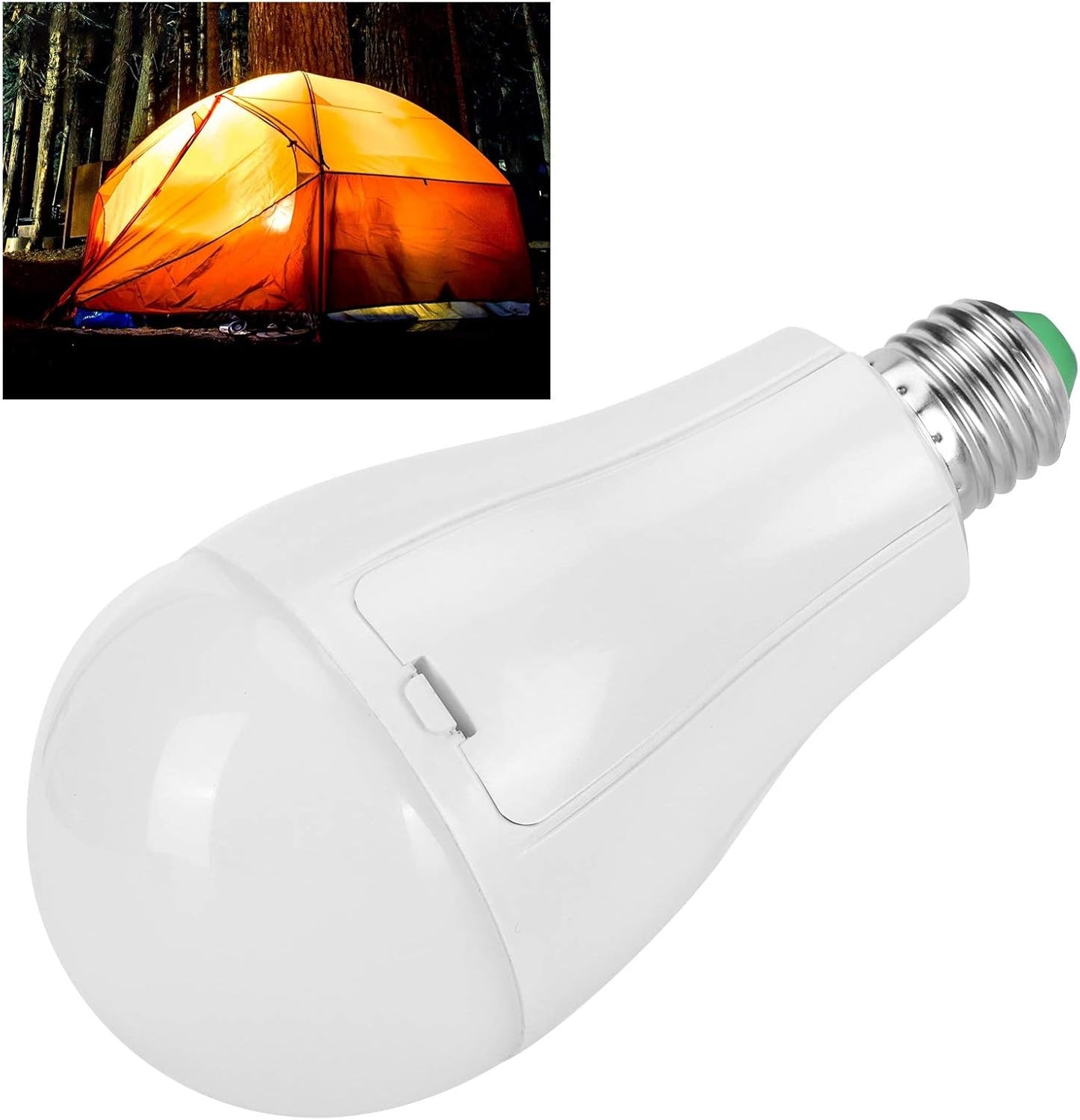 EYEPOWER Emergency Rechargeable AC/DC Light Bulb 20W Soft White Light Bulbs for Home Camping Tent Bulb With 2 Battery