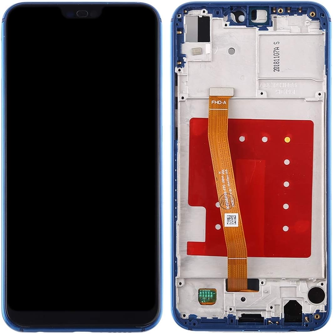 Replacement Parts Compatible with Huawei P20 Lite/Nova 3e LCD Screen and Digitizer Assembly with Frame for Mobile Phones (Colour: Blue)