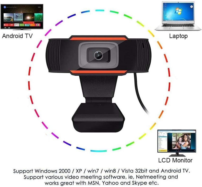 Webcam with Microphone, 1080p Web Camera for Video Calling Conferencing Recording, PC Laptop Desktop USB Webcams