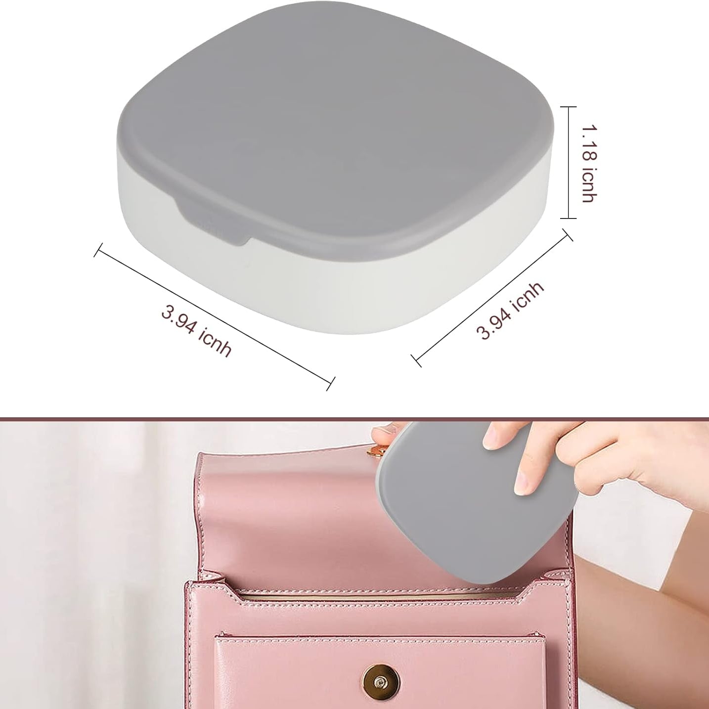 Portable Jewelry Organizer, Convenient Mini Travel Jewelry Box Makeup Mirror Tangle Proof Ring, Necklace, Earring Jewelry Storage Box