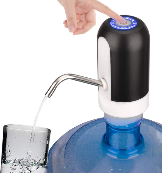 5 Gallon Rechargeable Water Dispenser - One Button Pump with Replaceable Suction & Outlet Pipe