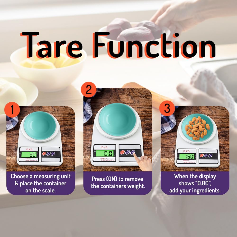 10Kg Kitchen Weight Machine, Digital Scale with LCD Display, Scale for Home Baking, Cooking & Balance Diet. Machine with capacity 10Kg