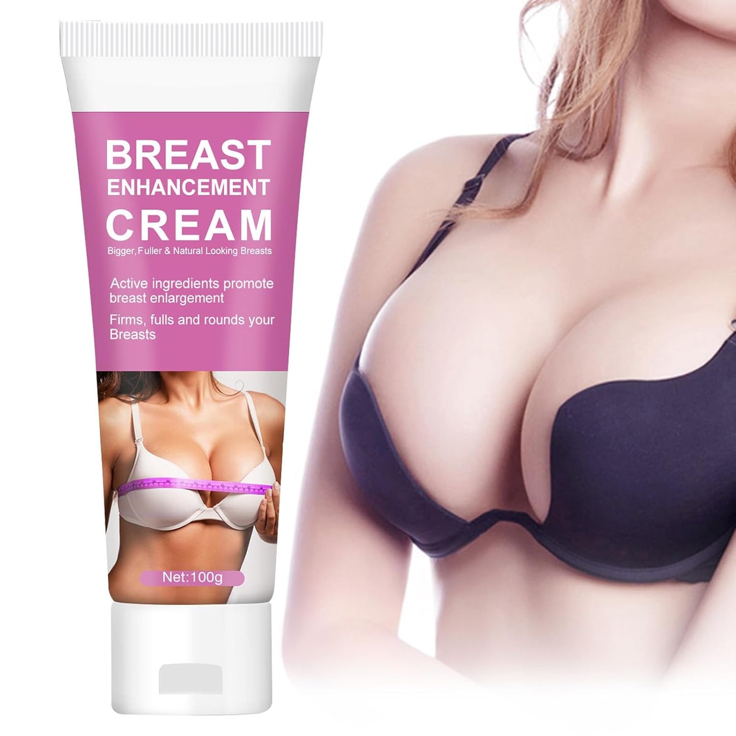 Breast Enhancement Cream, Natural Breast Enlargement Cream Fast Growth, Firming and Lifting Cream, Nourishing to Push Up Bust with Perfect Body Curve