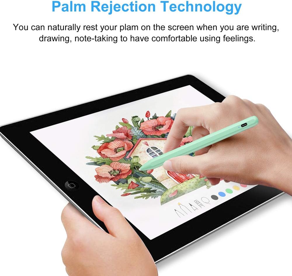 Stylus Pen for iPad(2022-2018) with Palm Rejection, FOJOJO Active Pencil Compatible with Apple iPad 10th/9th/8th/7th/6th Gen, iPad Air 5th/4th/3rd Gen,iPad Pro 11 & 12.9 inch, iPad Mini 6th/5th Gen