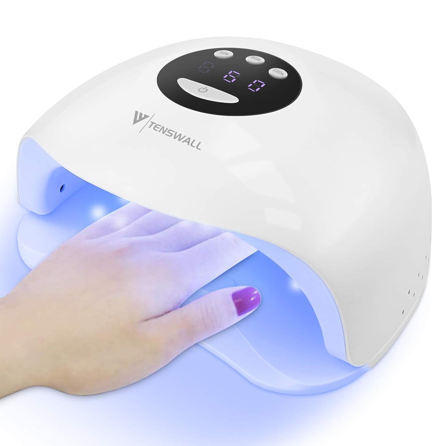 UV LED Nail Lamp, Portable Nail Dryer for Gel Nail Polish with Automatic Sensor 72W UV Quick Curing Nail Lamp with 3 Timers and LCD Display Suitable Salon and Home Use