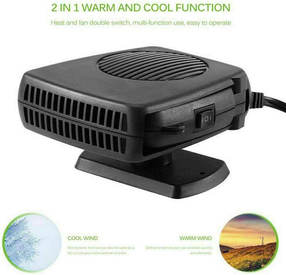 Uncommon 200W Electric Car Heater - 12V DC Heating Fan Defogger Defroster Demister Portable | Baga Goodies