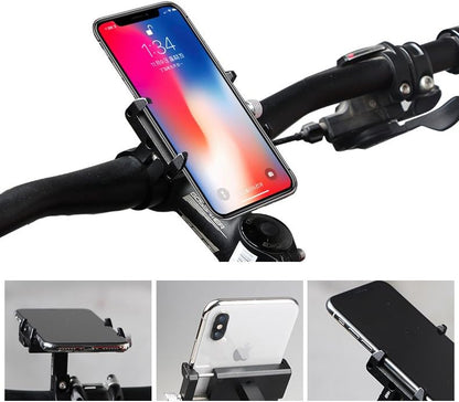 GUB PRO1 Universal Alloy Bike Cell Phone Holder Aluminum Bicycle Handlebar Phone Support for 3.5-6.2inch Bike Bracket Mount