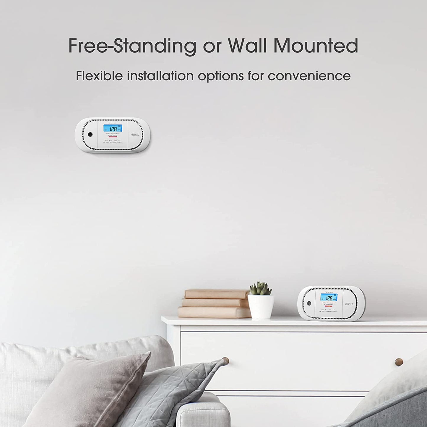 X-Sense Wireless Interconnected Carbon Monoxide Detector, Replaceable Battery Powered CO Alarm with Digital Display and Peak Value Memory, XC01-WR