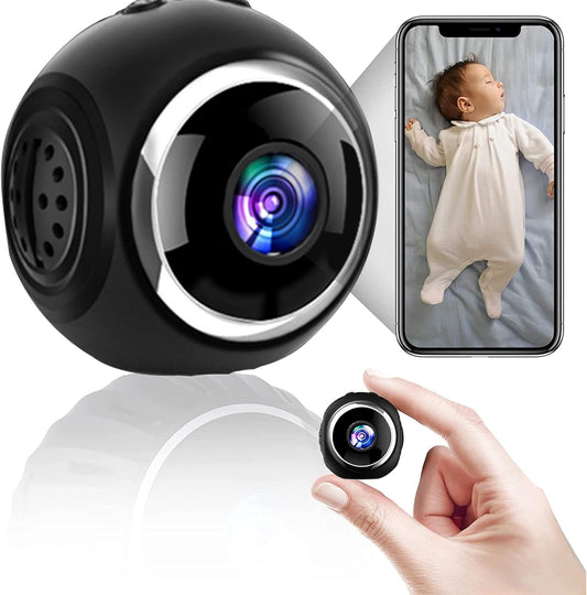 LEYMING Mini Spy Cameras, Hidden 1080P HD Wireless Camera with Night Vision Motion Detection, WiFi Camera Home Security Nanny Surveillance Cam Perfect Video Bady Camera for Indoor and Outdoor, Black