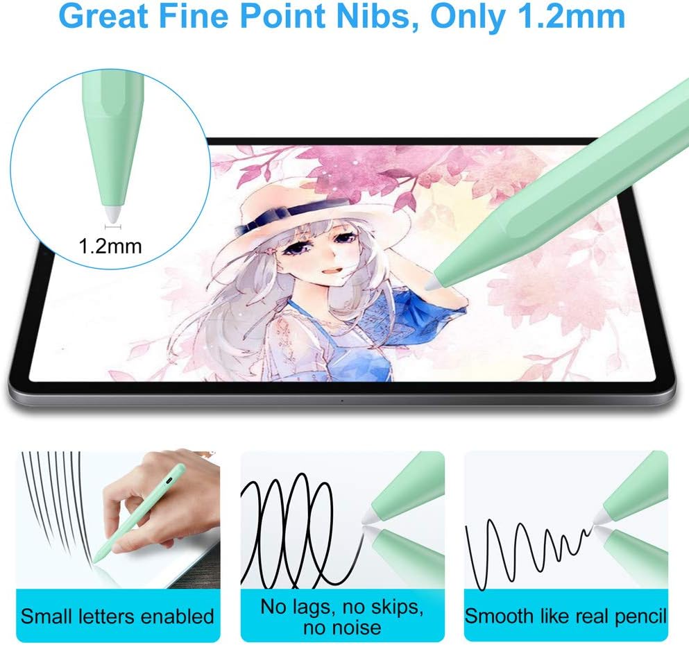 Stylus Pen for iPad(2022-2018) with Palm Rejection, FOJOJO Active Pencil Compatible with Apple iPad 10th/9th/8th/7th/6th Gen, iPad Air 5th/4th/3rd Gen,iPad Pro 11 & 12.9 inch, iPad Mini 6th/5th Gen