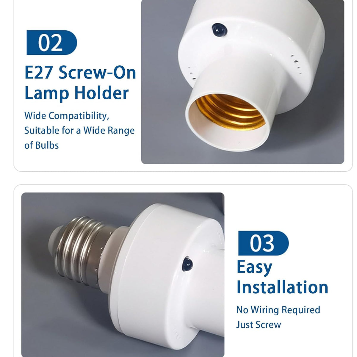 Wireless Remote Control Bulb Socket E27 Socket Control Lamp Holder Remote Control Lighting Socket Wireless Remote Control Socket Timer Setting Infrared Remote Control No Construction Required