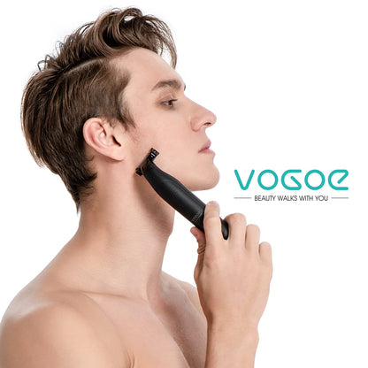 VOGOE Beard Trimmer for Men Electric Shaver for Mustache Body Head All-in-One Cordless Groomer Hair Clippers and Adjustable Facial Grooming kit Rechargeable Waterproof TX100