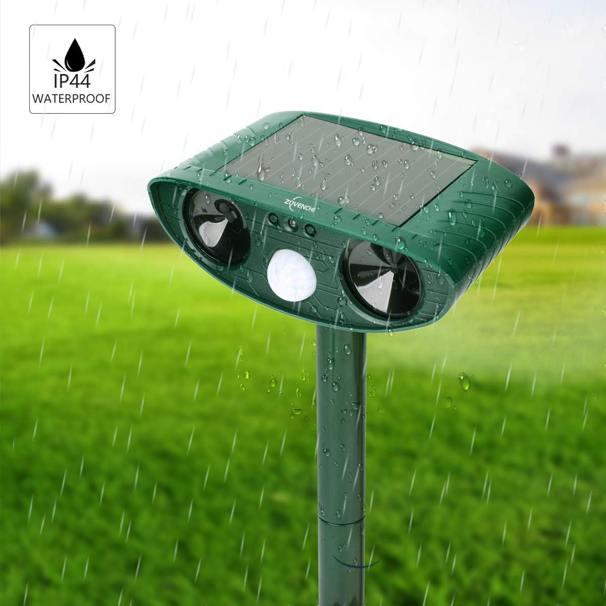 Cat Repellent Outdoor, Solar Powered Ultrasonic Animal Repellent, Pest Repeller Waterproof Deterrent Scarer - Motion Sensor, Repel Raccoons,Skunks,Foxes,Dogs,Cats,Deer,Squirrels etc