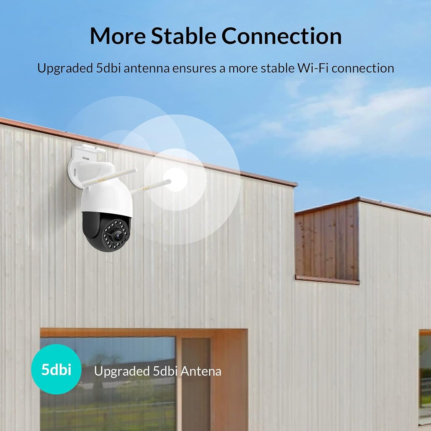 Like a New Condition NETVUE Security Camera (Without Box) Outdoor 360° View, CCTV Camera Outdoor with Clear IR Night Vision, WiFi Outdoor Camera, Outdoor Security Camera, 2-Way Talk, Motion Detection, Compatible with Alexa, Waterproof