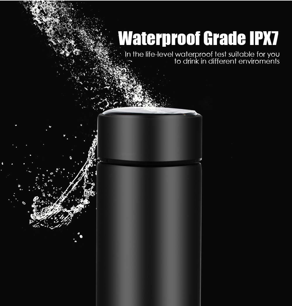 Smart LED Active Temperature Display Indicator Insulated Stainless Steel Hot & Cold Flask Bottle (500ml)