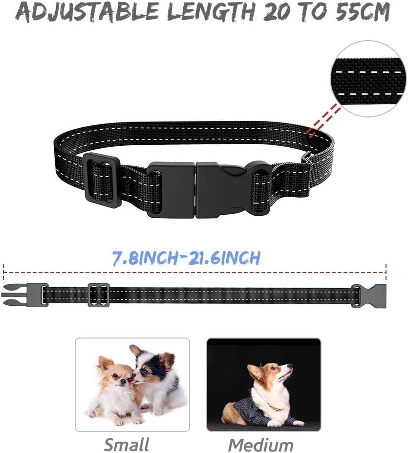 MASBRILL Dog Bark Collars - Effective Anti Barking No Shock Pet Dog Training Collar Stop Barking Deterrent Device Humane Vibration Beep No Barks Collar for Small, Medium Large Dogs 15-110lbs