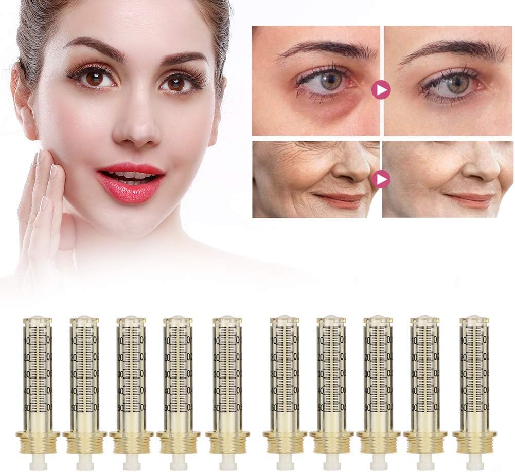 Ampoule Head, 10 Pcs 0.5ml Ampoule Heads for Anti-Aging Lifting Lip Hyaluronic Acid Pen Accessory