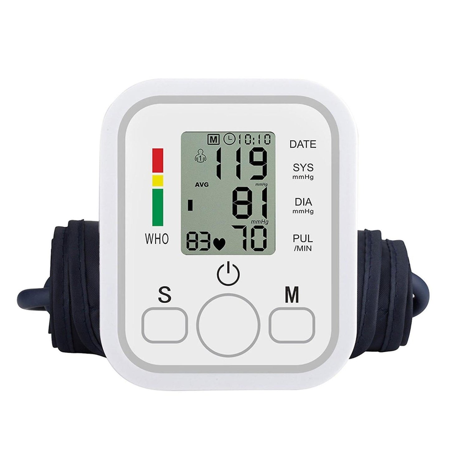 Digital Blood Pressure Monitor Machine for Home Use | Upper Arm BP Monitor with Large LCD Display, Hypertension Indicator, 100 Readings Memory, Dual Power Supply