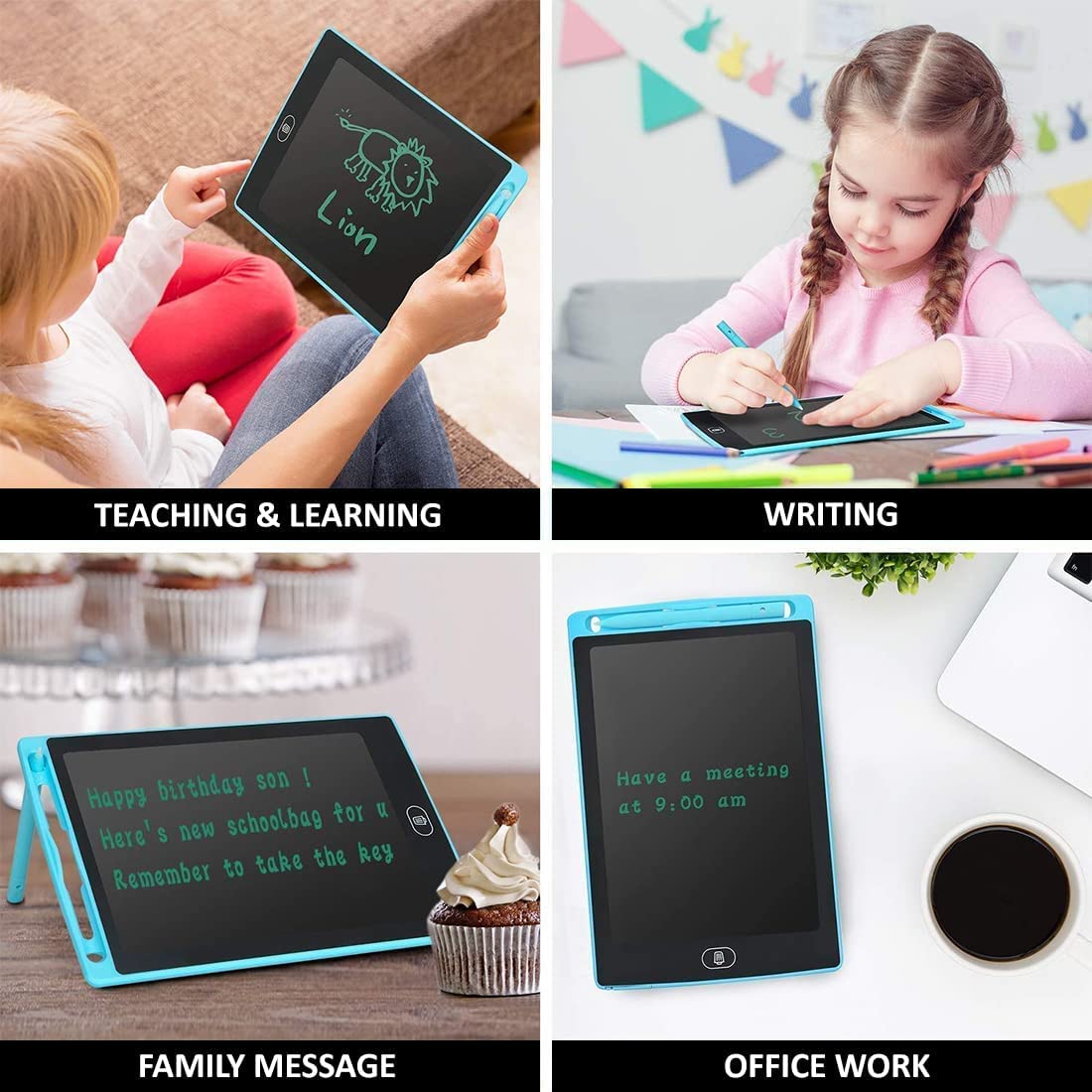 Writing Tablet RGB pad, Lcd writing tablet, Gifts for girls age 10-12, Gift for boys, Drawing Tablet, Birthday, Multicolor