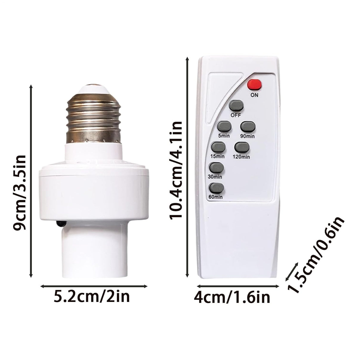 Wireless Remote Control Bulb Socket E27 Socket Control Lamp Holder Remote Control Lighting Socket Wireless Remote Control Socket Timer Setting Infrared Remote Control No Construction Required