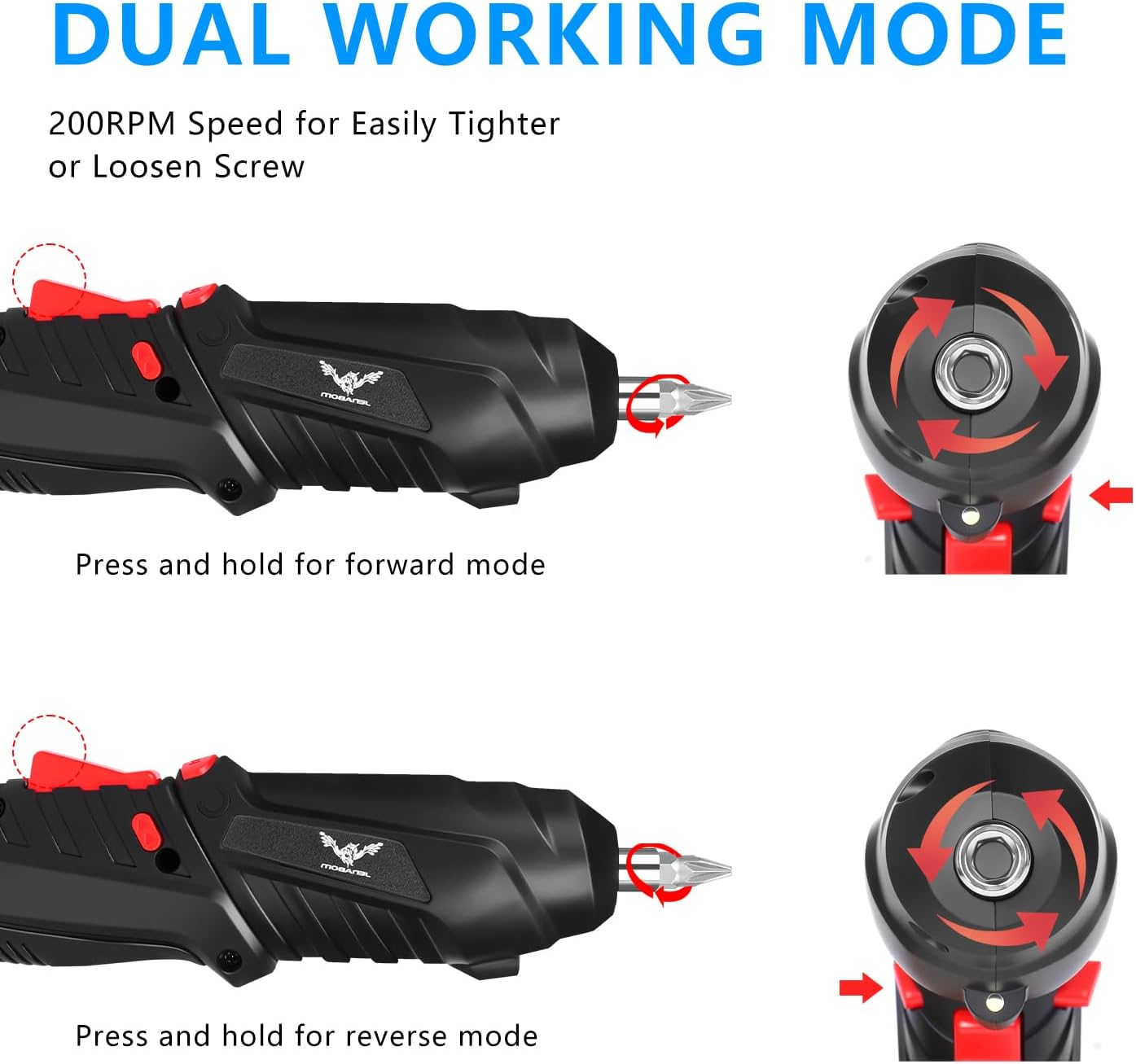 47 in 1 Electric Screwdriver Cordless Rechargeable Set 3.6V Drill 3.5N·m Max Torque Electric Rotatable Drill Screwdriver for Multi-Angle Work