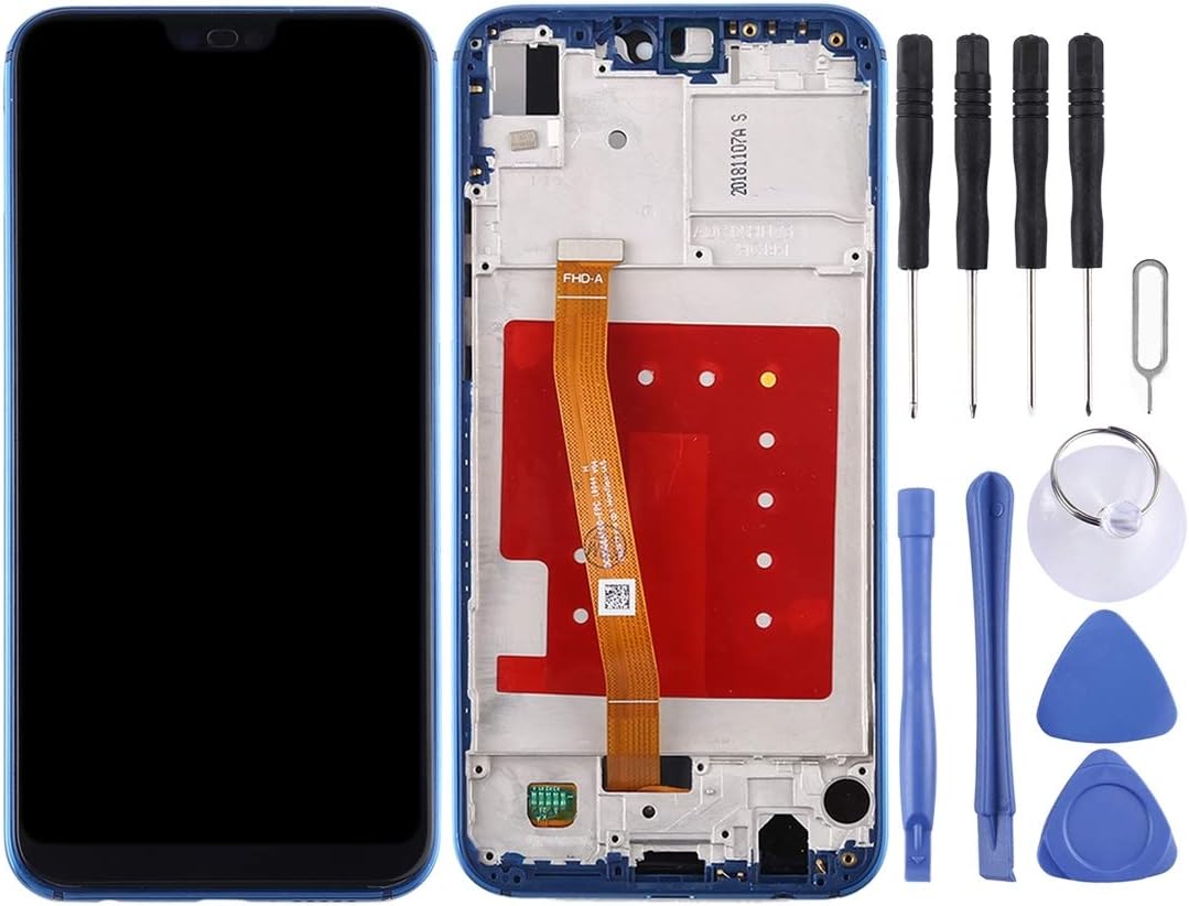 Replacement Parts Compatible with Huawei P20 Lite/Nova 3e LCD Screen and Digitizer Assembly with Frame for Mobile Phones (Colour: Blue)