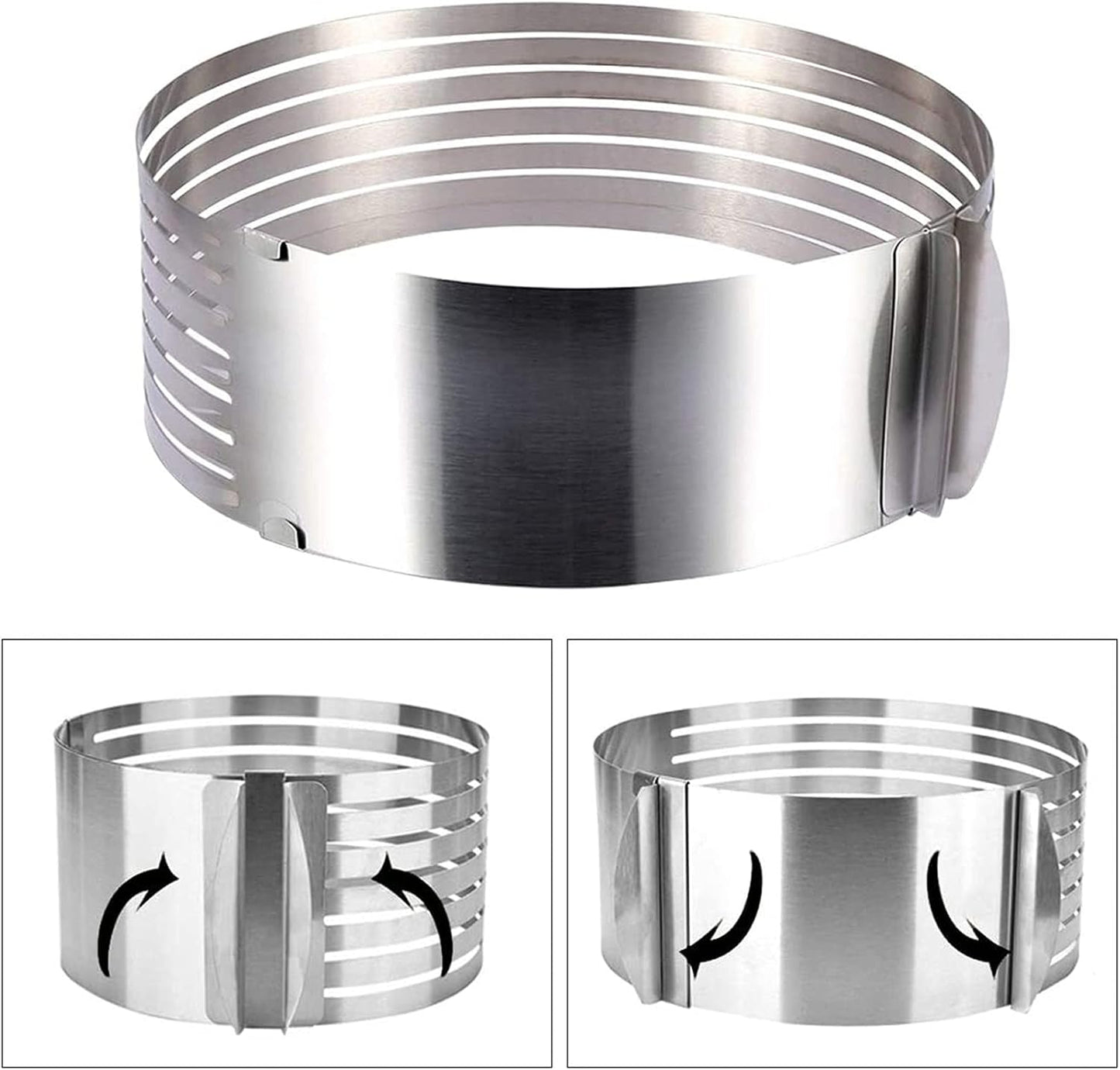 Cake Slicer, Stainless Steel Cake Cutter Leveler 7-Layer 6-8 Inch / 9-12 Inch Cake Cutter Slicer Bread Cutter Ring Or Baking, Cutting And Slicing Cakes