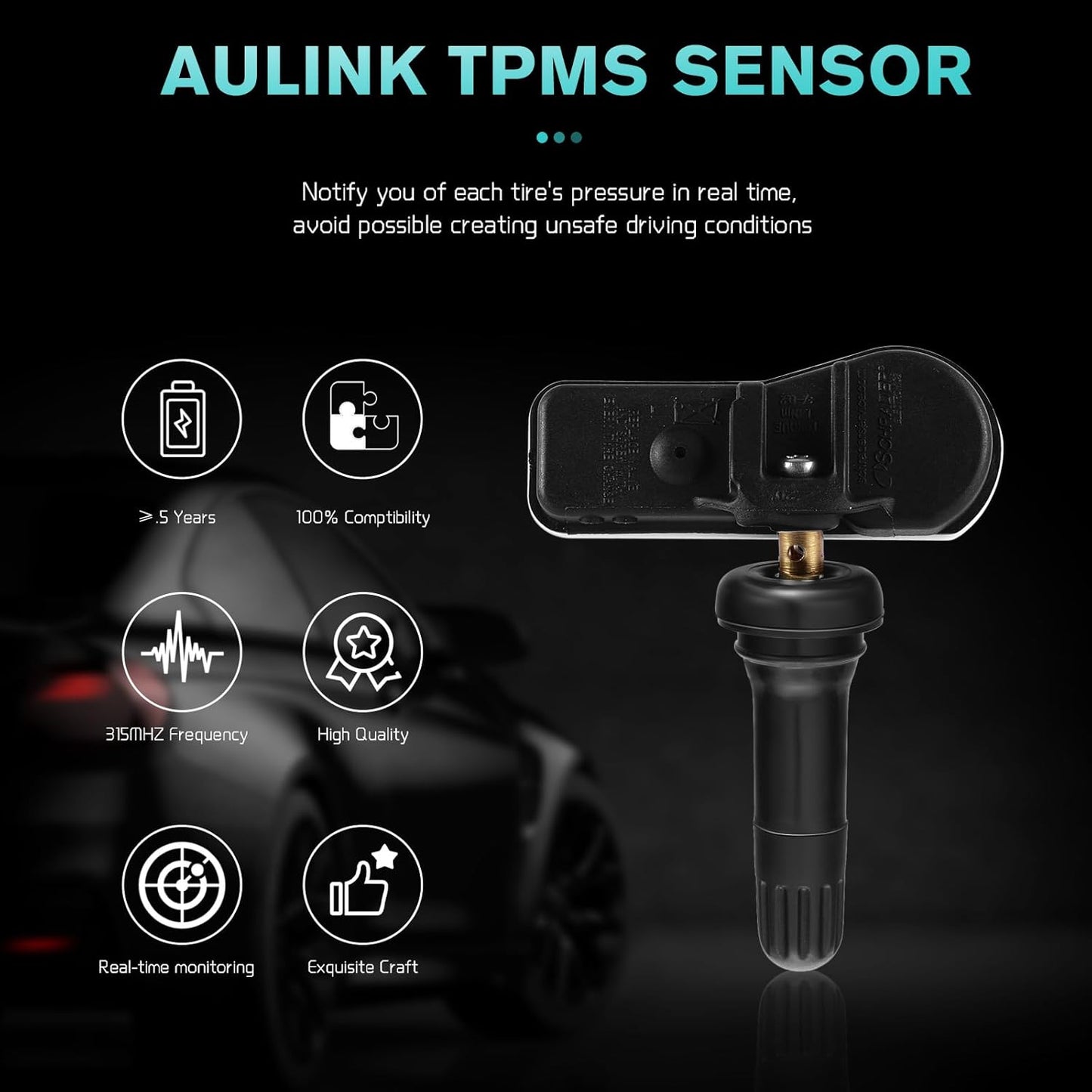 Tire Pressure Monitoring System TPMS Sensors Compatible with Hyundai Sonata 2015-2019, Hyundai Tucson 2016-2019, Kia K900 2018 2019,Kia Sedona 2019 52933C1100