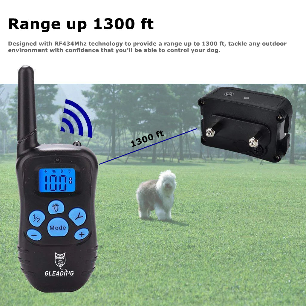 Dog Training Collar/Dog Shock Collar--1300 ft Remote Range-- Rechargeable/Waterproof IP67-G98N