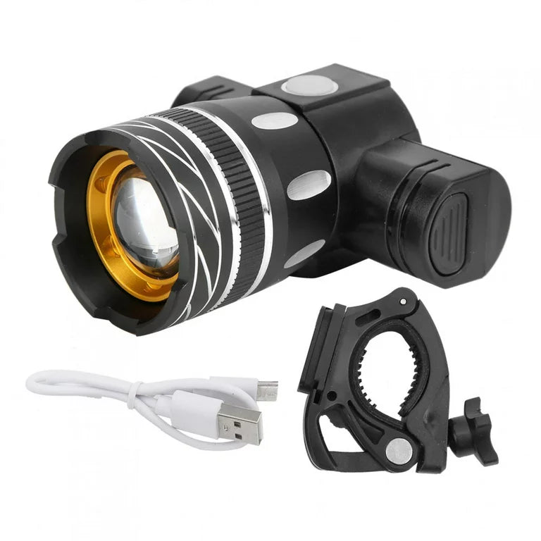 Bicycle Bike Headlight, USB Rechargeable 360° 15000LM LED MTB Bicycle Front Head Lights USB Charging Cycling Mountain Lamp Anti Rainy Riding Equipment Accessories Flashlight