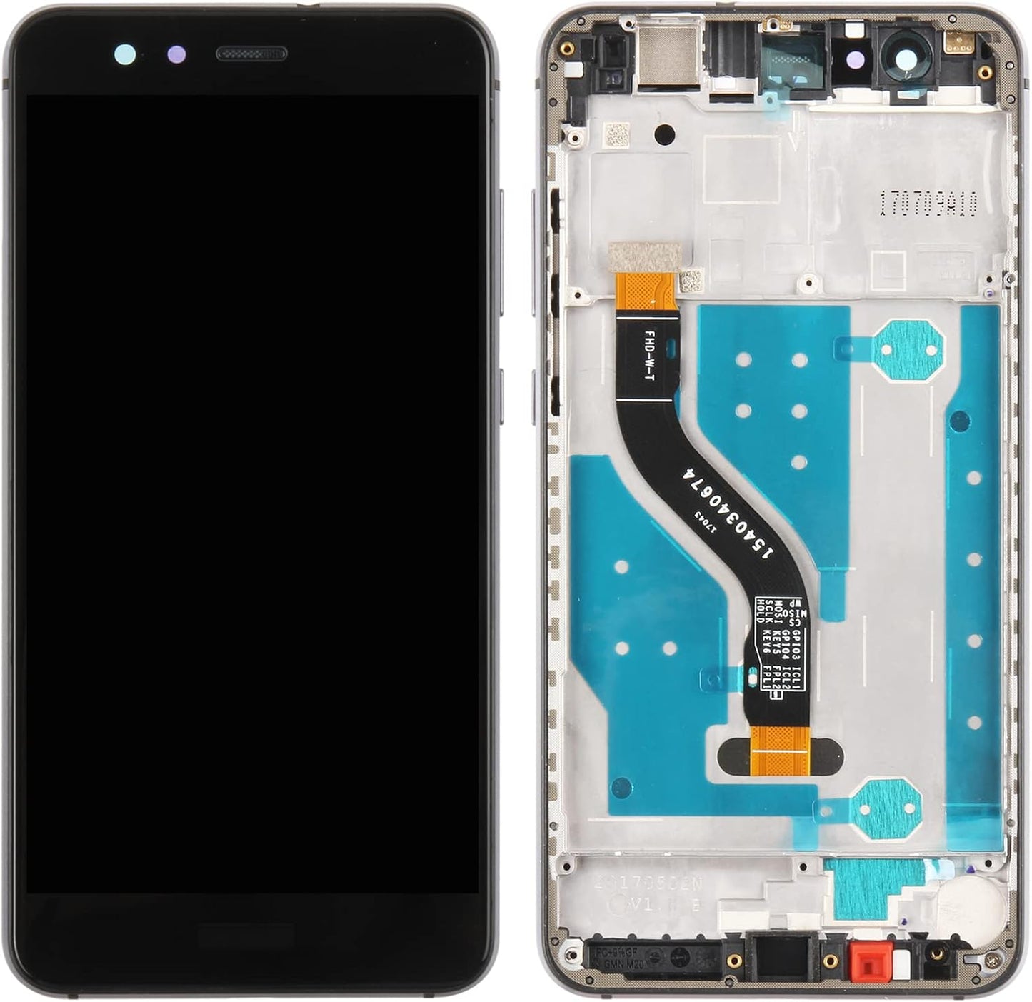 A-MIND for Huawei P10 Lite LCD Screen Replacement for Huawei P10 Lite WAS-LX1, WAS-LX2, WAS-LX3 WAS-LX1A LCD Display Touch Screen for Digitizer Assembly Replacement Repair Parts (Black with Frame)