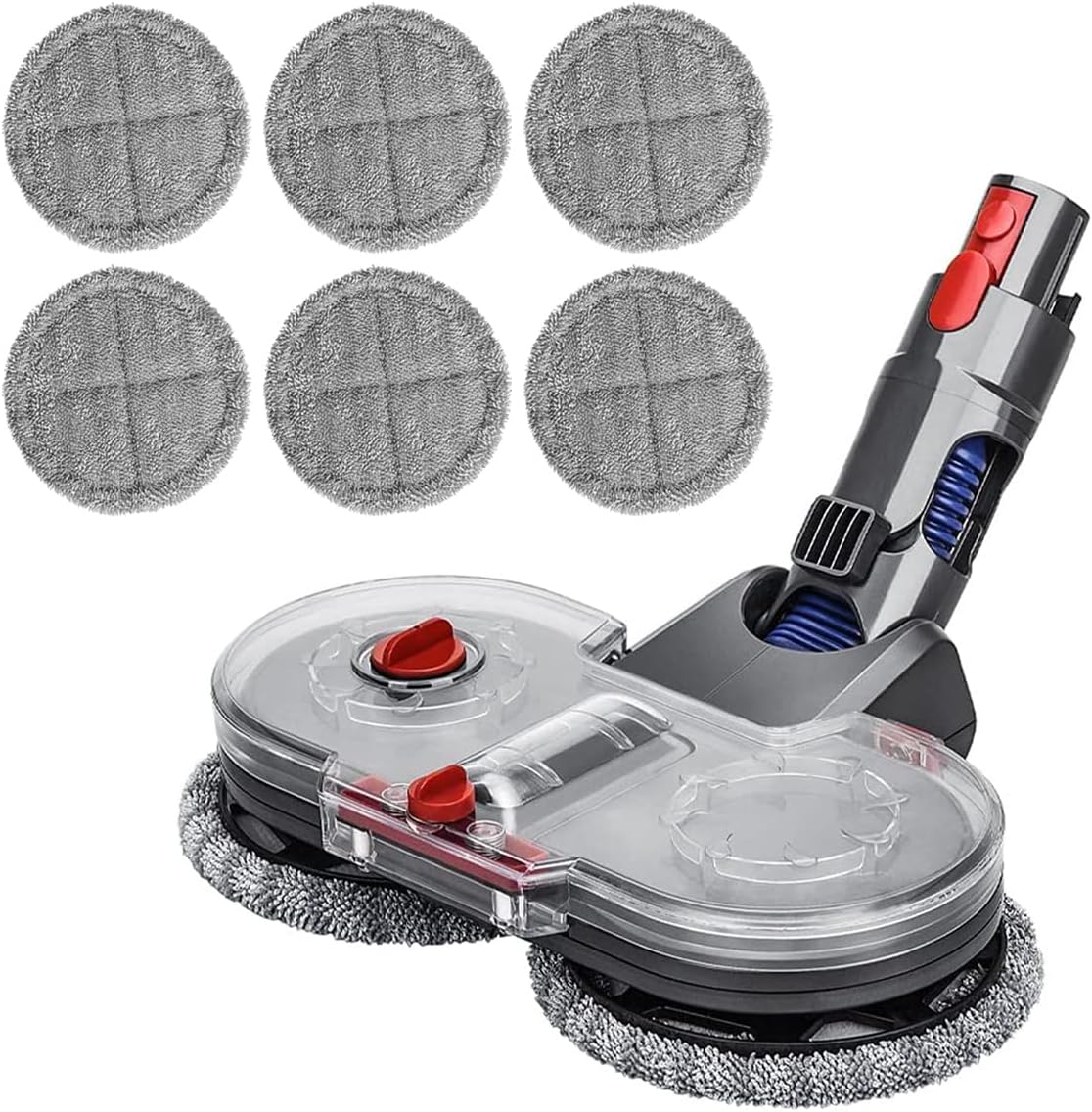 FUNTECK Electric Mop Attachment for Dyson V7 V8 V10 V11 V15 Vacuum Cleaners, Including Detachable Water Tank and Mop Pads