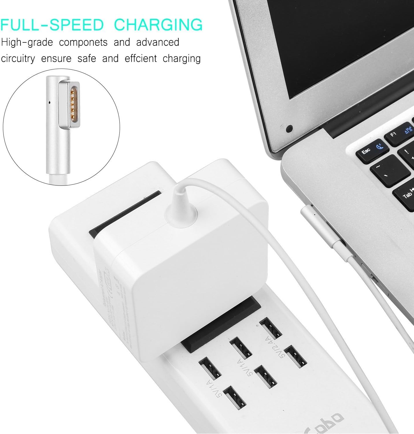 MacBook pro 85W Charger, AC 85w (85W-M1) Power for MacBook Pro-13/15/17 Inch by QIU SHUI