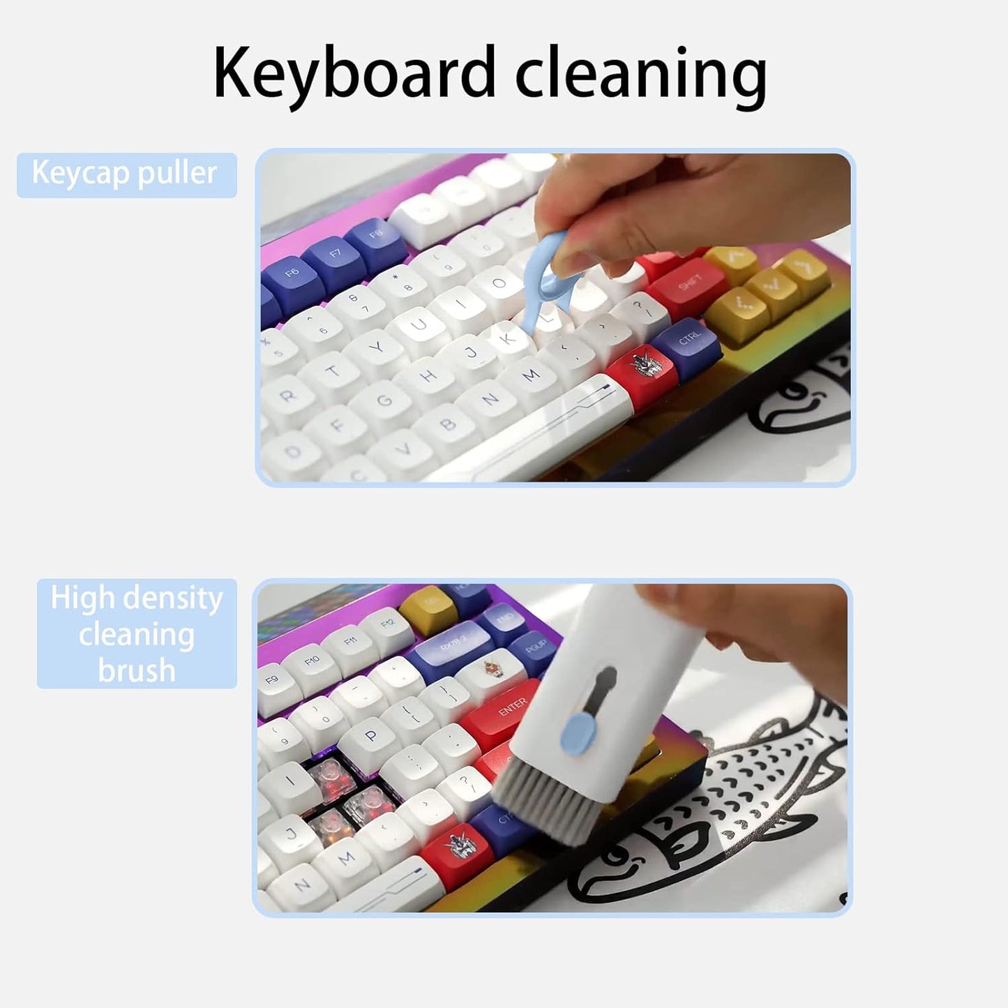7 in 1 Electronic Cleaner Kit – Keyboard and Laptop Cleaning Kit with Brush for AirPods Pro, Phone, Computer, and Screen, Includes Bonus Flannel Cloth