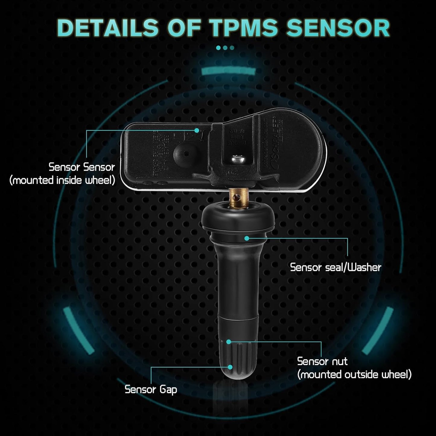 Tire Pressure Monitoring System TPMS Sensors Compatible with Hyundai Sonata 2015-2019, Hyundai Tucson 2016-2019, Kia K900 2018 2019,Kia Sedona 2019 52933C1100