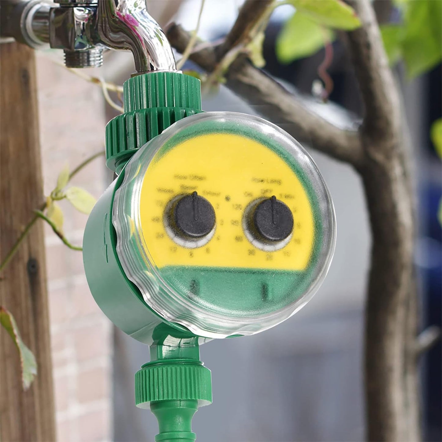 TOPINCN Irrigation Timer, Electronic Water Timer Two Dial Automatic Garden Irrigation Controller Programmable Hose Watering Timer