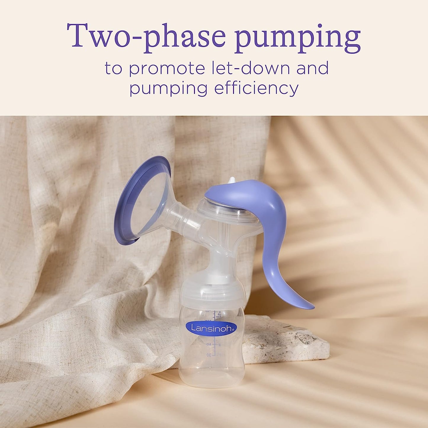 Lansinoh Manual Breast Pump, Hand Pump for Breastfeeding