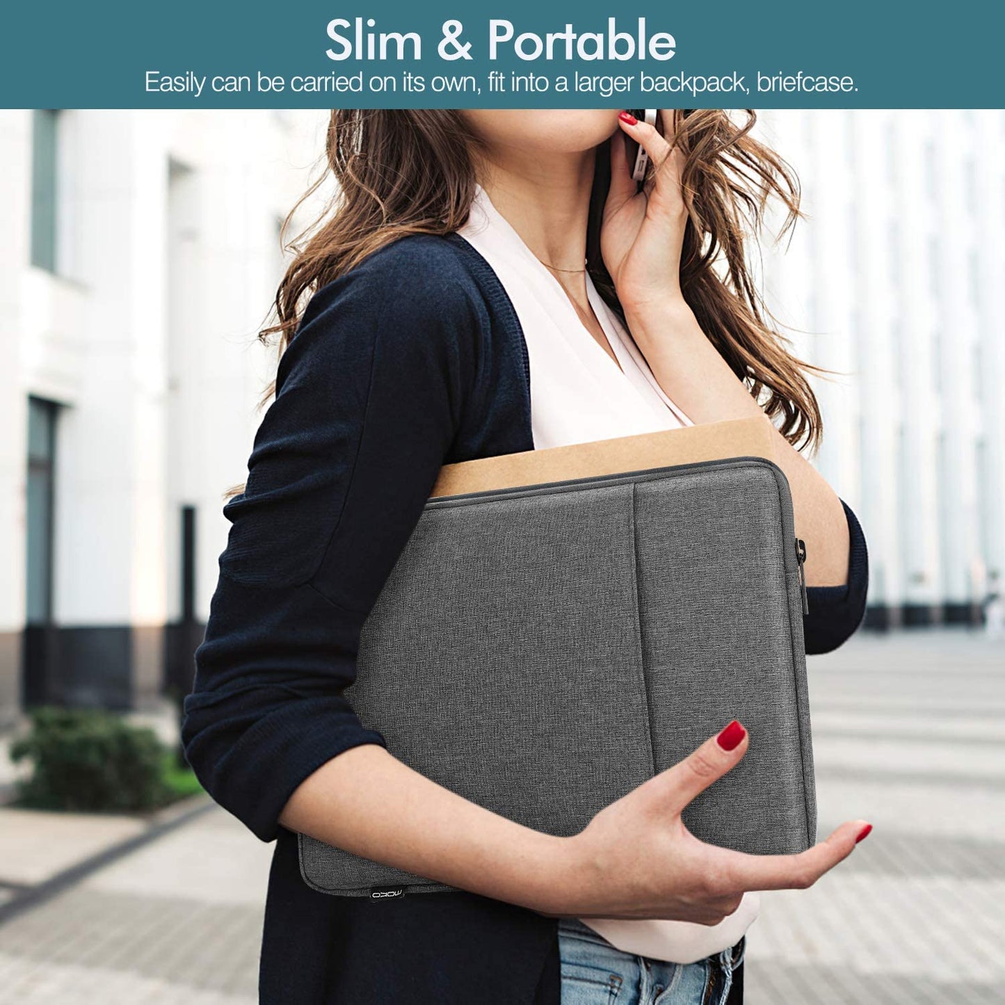 Like A New MoKo 9-11 Inch Tablet Sleeve Bag Carrying Case Fit iPad air 5 10.9" 2022, iPad Pro 11 2021-2018, iPad 9/8/7th Gen 10.2, iPad Air 4 10.9, iPad Air 3 10.5, Tab S8/S7/A7 Lite/Tab A 10.1, Dark Gray