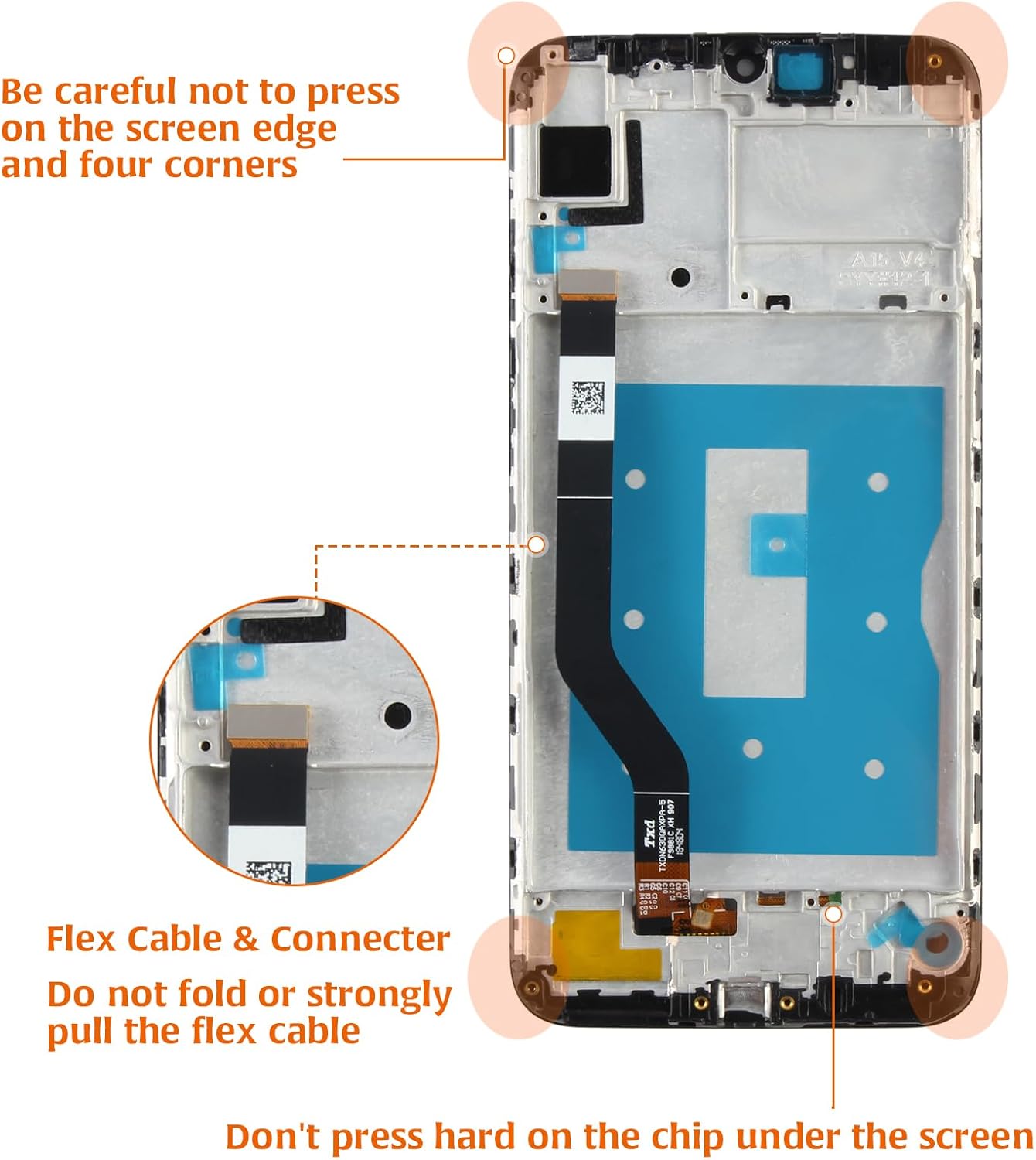 A-MIND for Huawei Y7 2019/Y7 Prime 2019/Y7 Pro 2019 LCD Display Touch Screen Glass Digitizer Dub-LX1 Dub-LX3 Full Assembly with Repair Tool Kits(Black with Frame)