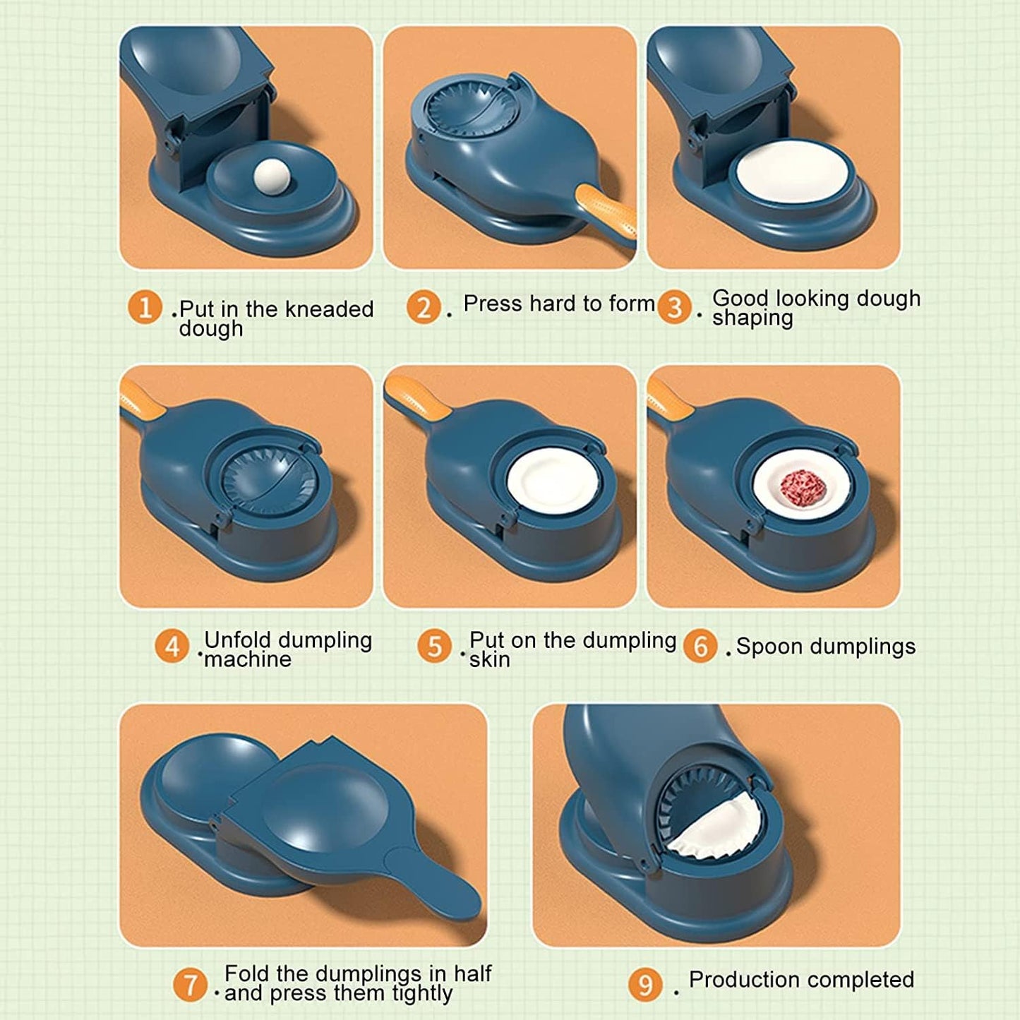 2 In 1 Dumpling Maker,Dumpling Press Skin Maker Machine,Manual Dumpling Maker Mould,Multifunctional Dumpling Wrapper Making Tools for Making Dumplings and Ravioli