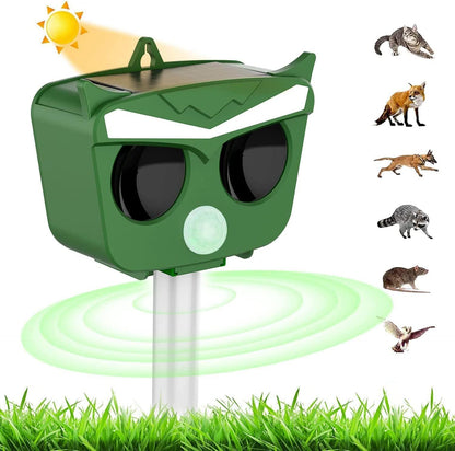 Animal repeller,Cat Repellent,Ultrasonic Fox Repellent,Rat repellent,Dog repellent,Solar Outdoor Animal Repeller,5 Modes,USB Charge,for Cats, Dogs, Squirrels, Rats, Foxes, martens, Wild Animals,ecc.