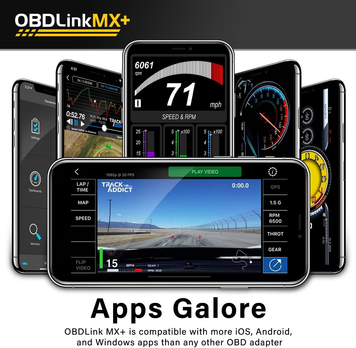 OBDLink® MX+ OBD2 Outstanding Bluetooth Scanner Compatible for iPhone, Android, and Windows works with all 1996 & newer model year cars and light trucks sold in the U.S., including all American, European, and Asian