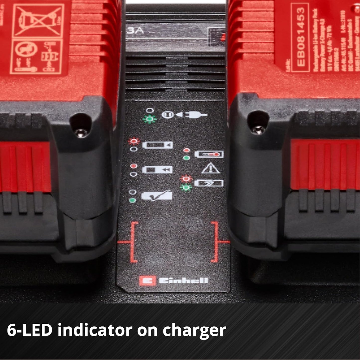 Like A New Einhell Power X-Change 18V, 3.0Ah Lithium-Ion Battery Twin Charger Starter Kit - 2 x 3.0Ah Batteries and Twincharger Set - Universally Compatible With All Einhell PXC Power Tools And Garden Machines