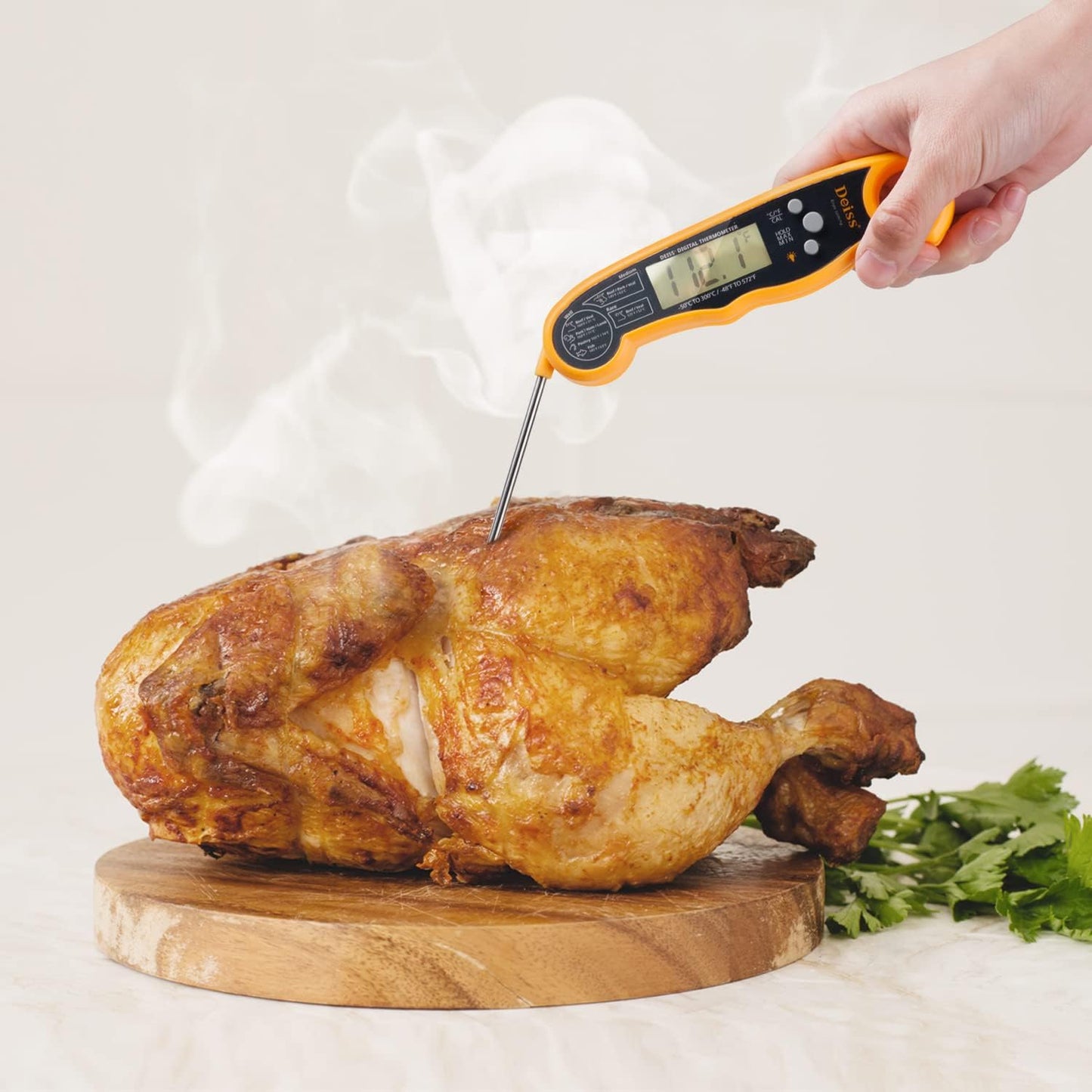 Deiss PRO Digital Meat Thermometer – Ultra Fast Digital Cooking Thermometer with Backlight Display - Waterproof Digital Thermometer for Beef, Poultry, BBQ – Instant Read Digital Candy Thermometer