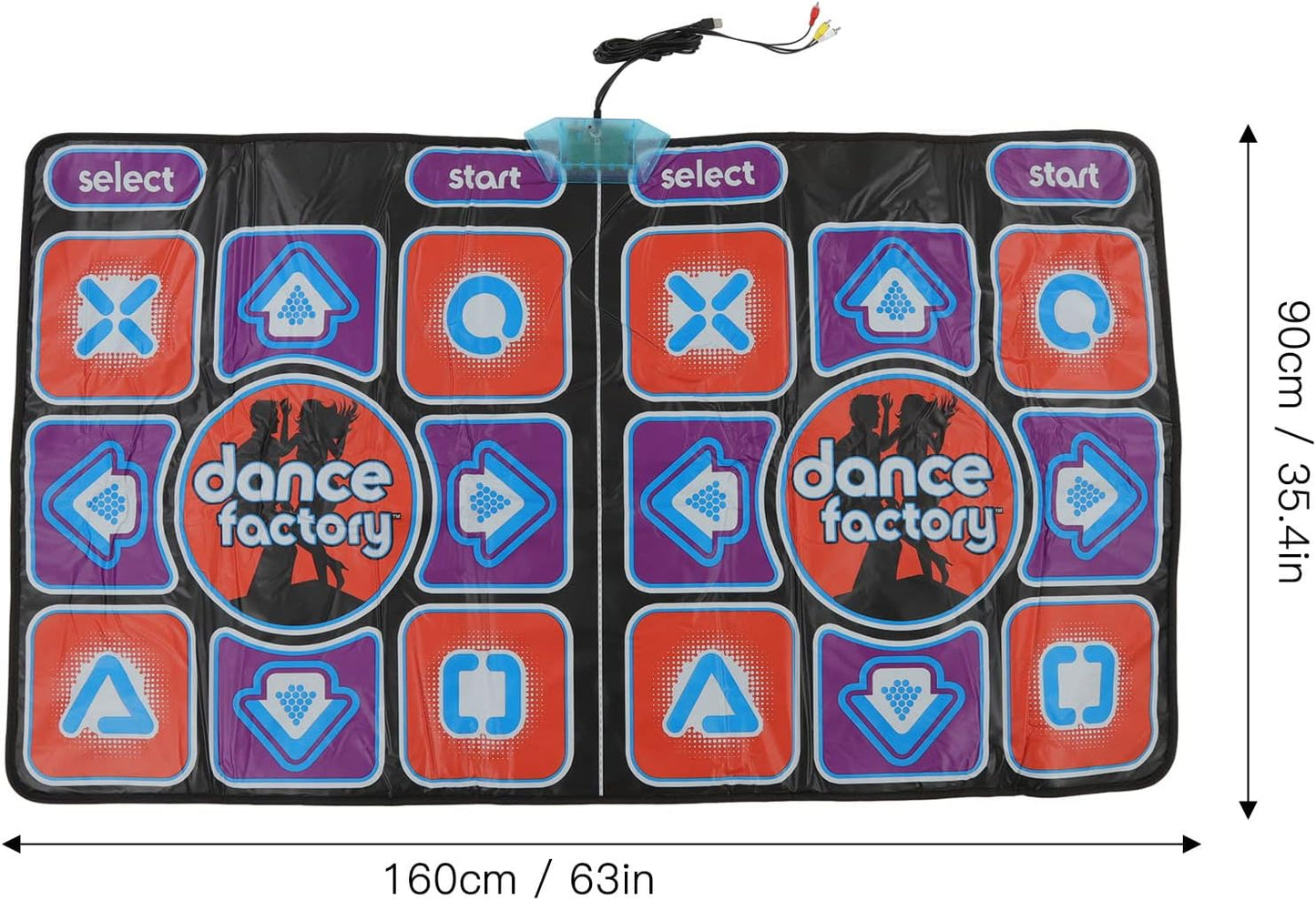 Electronic Dance Mat Wireless 2 Players,AV Interface Remote Control High Sensitivity TV Dance Floor Pad,Dance Floor Mat, Electronic PC Dancing Pad for Adults Family Home